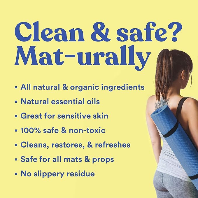 ASUTRA Yoga Mat Cleaner Spray (Fresh & Unscented), 4 fl oz - No Slippery Residue, Deep-Cleansing for Fitness Gear & Gym Equipment, Microfiber Towel Included-FlexoryFit
