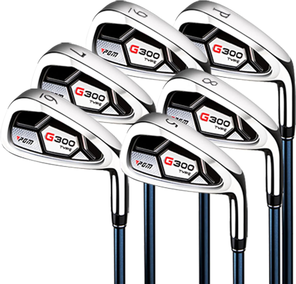 PGM Men's G Type Complete Golf Club Set - Titanium #1 Driver, Draw-Biased Hybrid, High-Strength Iron Set, High Forgiveness Putter, with Stand Bag