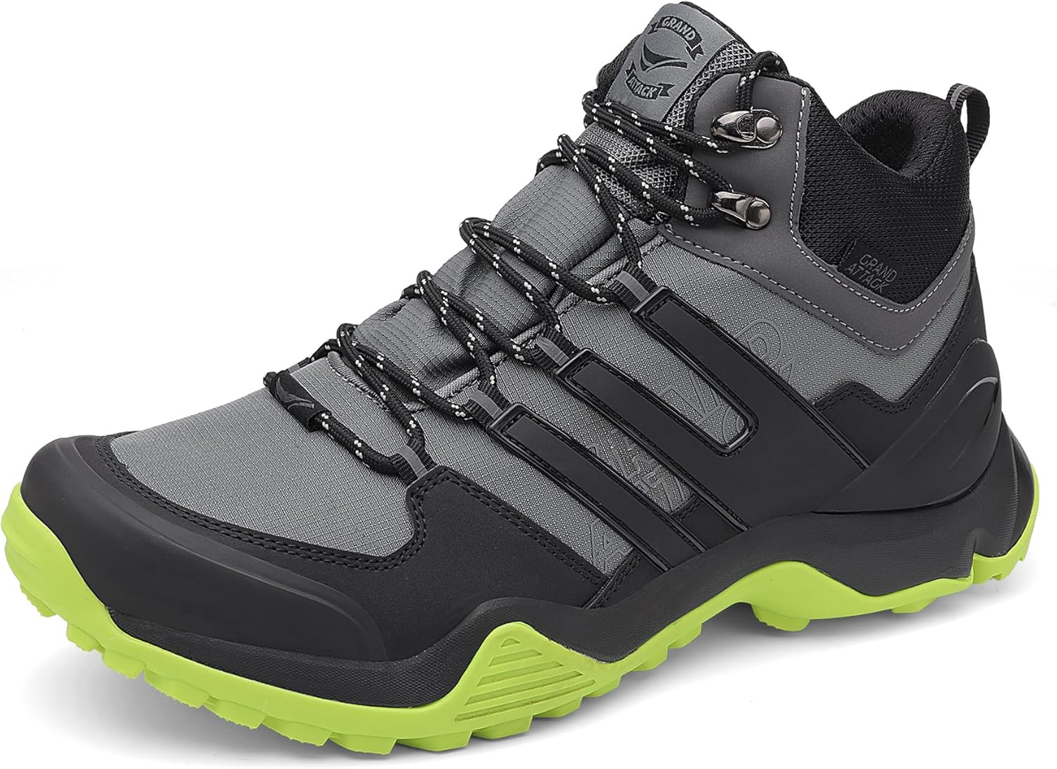Men's Mid Waterproof Hiking Boots Lightweight Approach Trekking Comfortable Backpacking Non Slip Work Shoes Outdoor Camping Travel Cross Trainer Sneakers