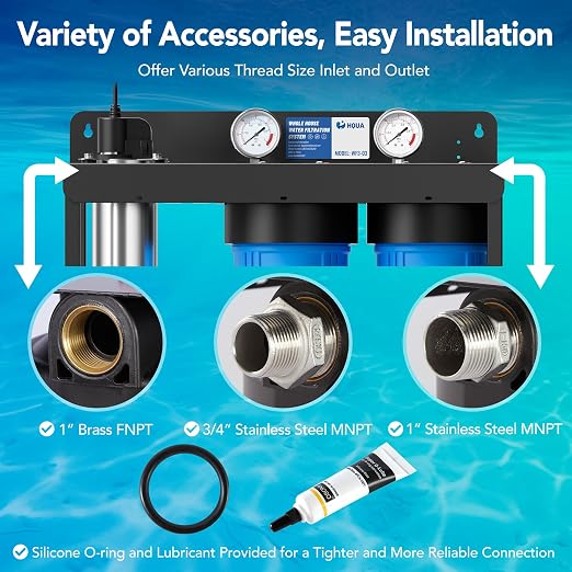 WF3-03 3-Stage Free-Standing Whole House Water Filtration System, UV Filter - Image 5