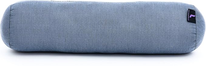 Leewadee Small Yoga Bolster – Shape-Retaining Cervical Neck Roll, Tube Pillow for Comfortable Reading, Kapok Filling, 22 x 6 x 6 inches-FlexoryFit