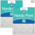 Nordic Pure 18x24x1 (17 1/2 x 23 1/2 x 3/4) Pleated MERV 14 Air Filters 2 Pack
