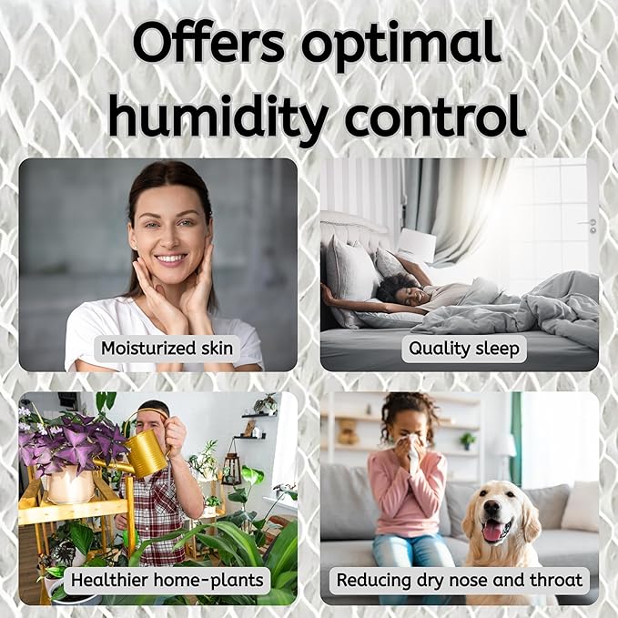 Nispira HWF100 Super Wick Humidifier Filter Replacement for Holmes Bionaire Sunbeam HM6000 HM6000RC HM6005 BCM7305 BCM7309 BCM7204 SCM7808 SCM7809, 3 Pack