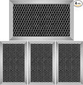 4Pcs Microwave Charcoal Filter Replacement for GE JX81C WB02X10776, Microwave Filter Replacement 7.68" x 4.85" Air Carbon Filter