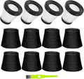 F117 Scorption Filter Compatible with Dirt Devil Scorpion Models SD20005RED SD30025B BD22025, Compare to Part# AD40117 (4 Pack Hepa Filter & 8 Pack Sponge Filter)