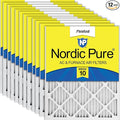 Nordic Pure 14x24x1 (13 3/4 x 23 3/4 x 3/4) Pleated MERV 10 Air Filters 12 Pack