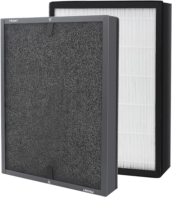 2 Pack HAP602 Replacement Filter Compatible with ECOSELF HAP602 HAP602WF Air Purifier, 3-in-1 Filtration H13 True HEPA HAP602WF Replacement Filter (2 Pack)