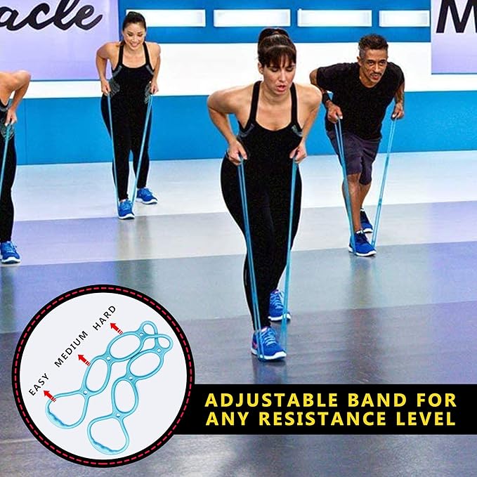 Walk at Home Workout Bands 7 Ring Adjustable Resistance Bands for Working Out Home Workout Walking Exercise Workout Bands Fitness Program Exercise Bands Stretch Bands for Recovery-FlexoryFit