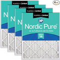 Nordic Pure 24x30x1 Pleated Air Filters MERV 14 Plus Carbon 4 Pack by NordicPure