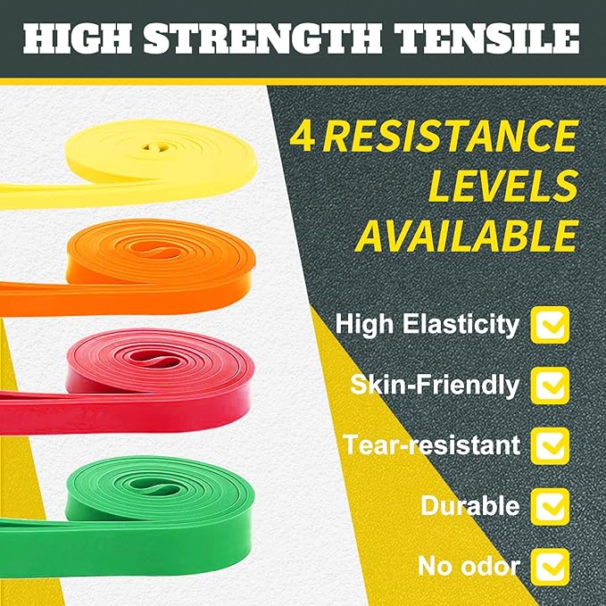 Exercise Bands Resistance Bands for Working Out,Pull Up Bands Set,at Home Workout Equipment,Workout Bands for Men and Women,Stretch Bands for Exercise-FlexoryFit
