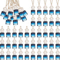 50 Pcs Hanging Car Air Freshener Car Diffuser Bottles Empty Glass Perfume Bottle Freshener Diffuser Bottle Pendant for Essential Oil Fragrance Aromatherapy Bottle Ornament (Cylinder)