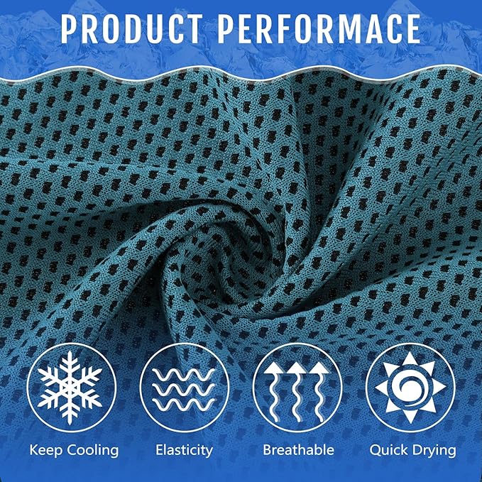 Hosuly 30 Pack Cooling Towels, 40"x12" Ice Breathable Soft Chilly Sweat Rag Microfiber Workout Rags for Gym Cooling Towels for Neck and Face for Yoga Golf Sport Running-FlexoryFit