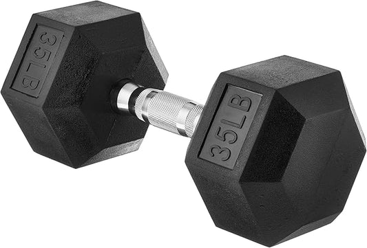 Amazon Basics Rubber Hex Dumbbell Hand Weight-FlexoryFit