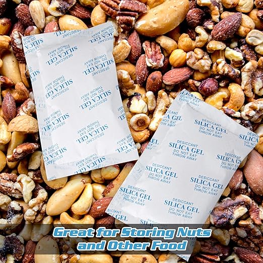 SurpOxyLoc 500 Gram(2Packs) Food Grade Silica Gel Packs Dessicant Packets for Moisture Control,Cobalt Chloride Free Moisture Absorbers for Food Storage