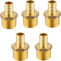 EFIELD Pex 1/2 Inch x 1/2 Inch Male NPT Adapter Brass Crimp Fittings by EFIELDPEXTUBING