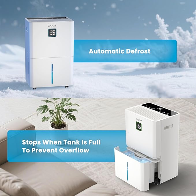 84 Pints Dehumidifier for Spaces up to 5000 Sq. Ft, Dehumidifier for Home, Basements and Large Rooms with Drain Hose and 1.45 Gallons Water Tank