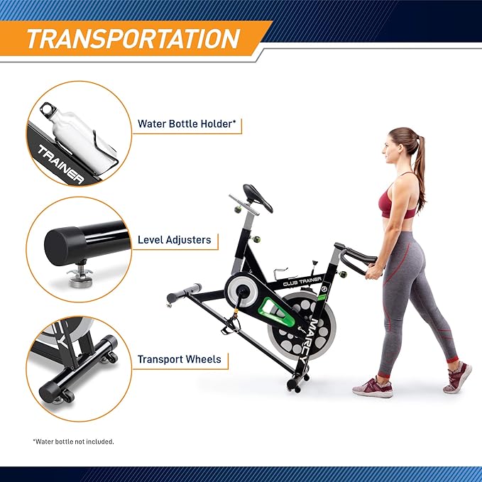MARCY Club Revolution Bike Cycle Trainer for Cardio Exercise XJ-3220 Black-FlexoryFit