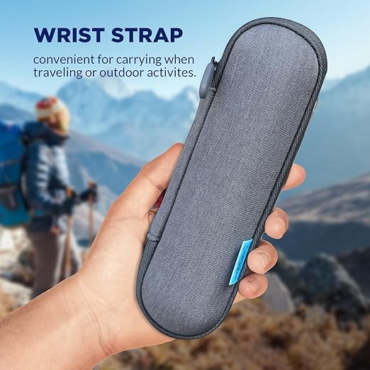 Membrane Solutions 2Pcs Personal Water Filter Straw with A Storage Case Travel Carrying Bag Portable Water Filtration Carrier, Hard Shockproof EVA, for Camping, Hiking, Water Purifier Survival