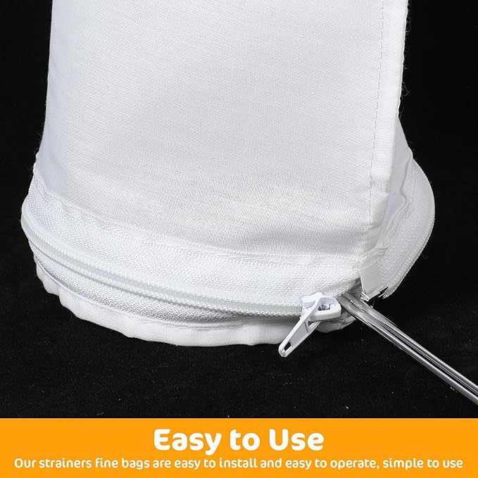 3Pcs Ultra Fine Mesh Strainer Bags, Reusable Cheese Cloth Bag for Straining with Stainless Steel Handle Reusable Nut Milk Bags for Nut Milk Coffee Juice Yogurt(Small Size)