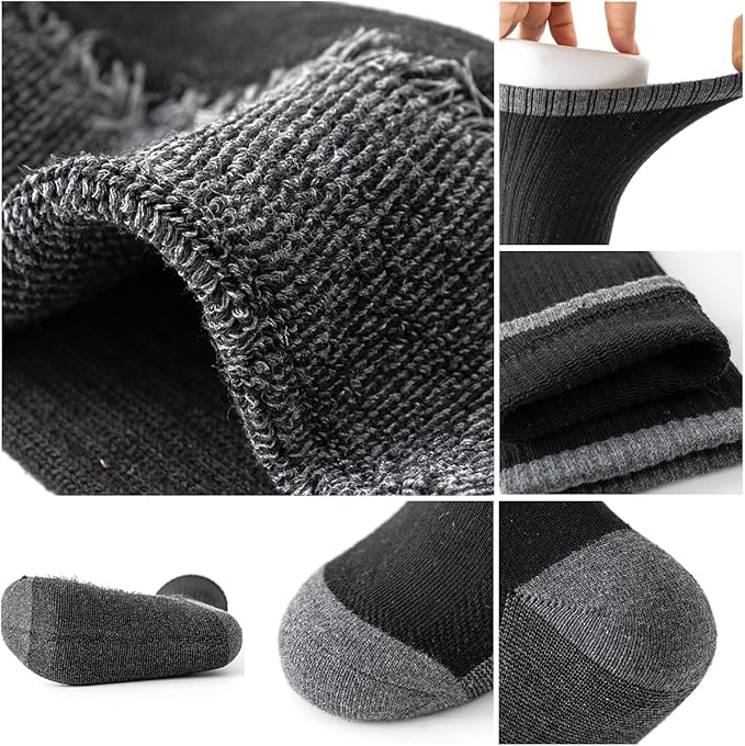JOYNÉE 8 Pairs Mens Breathable Athletic Crew Socks Arch Support Cushioned Socks for Hiking Sports Running,Sock Size:10-13-FlexoryFit