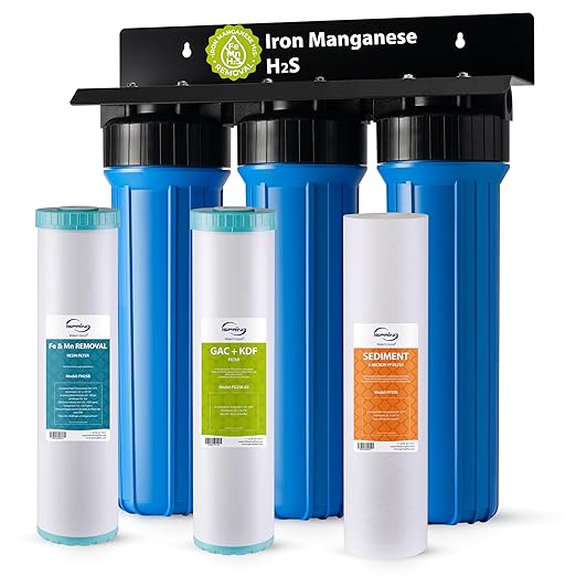 iSpring Iron, Hydrogen Sulfide, Manganese Whole House Water Filter System by iSpring