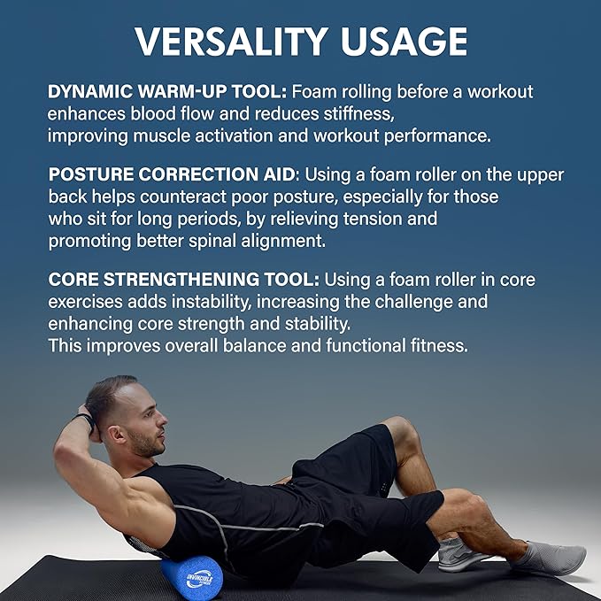 Invincible Fitness EPP Foam Roller for Deep Tissue Massage – Enhance Recovery, Relieve Pain, and Boost Mobility for a Stronger, Healthier You (Blue)-FlexoryFit