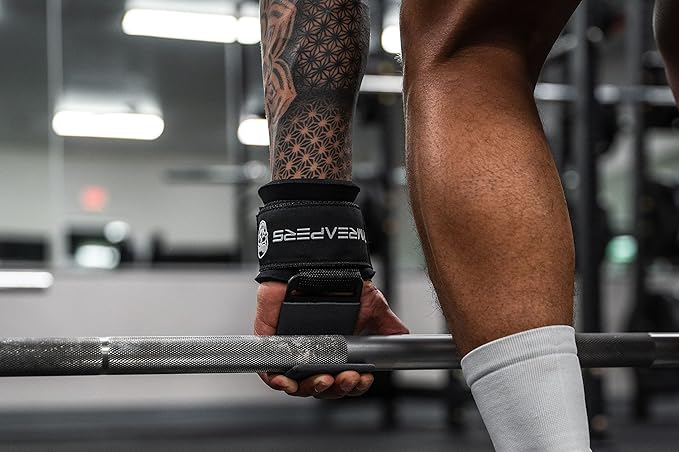Gymreapers Weight Lifting Hooks (Pair), Heavy Duty Power Wrist Straps Hand Grip Support For Deadlifts, Pull Ups, Shrugs - Gym Gloves For Men and Women-FlexoryFit