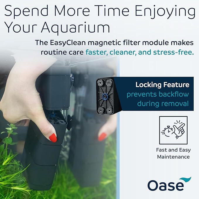 OASE EcoFlow 60 Internal Aquarium Filter, for Freshwater and Saltwater Tanks Up to 15 Gallons, Quiet, Customizable Water Flow, Multi-Stage Filtration