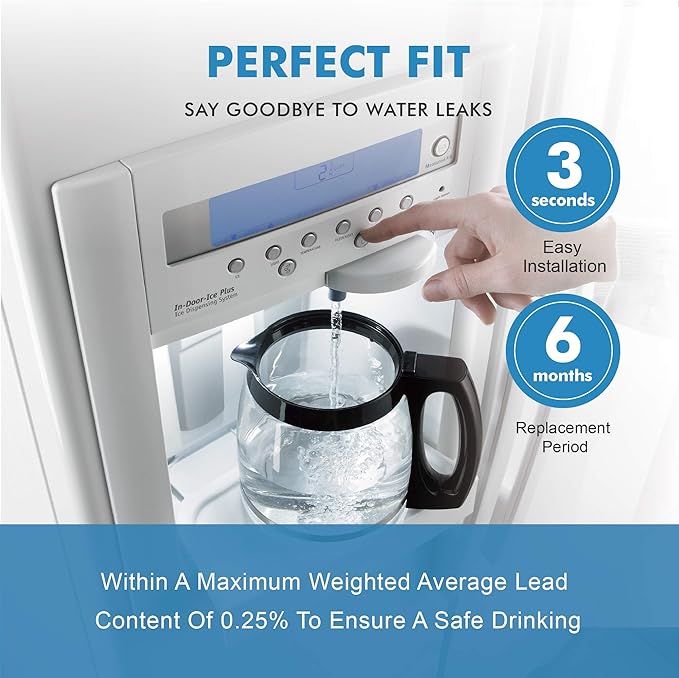 EDR2RXD1 W10413645A Water Replacement, Compatible with W10413645A, EDR2RXD1, KAD2RXD1, WHR2RXD1, Kenmore 46-9082, 9082, 46-9903, P9RFKB2L, 3 Count
