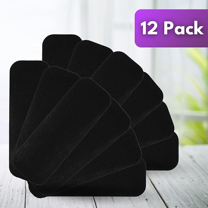 Filter Monster Coconut Carbon Ceiling Fan Filters - Easy-Stick Activated Coconut Carbon Ceiling Fan Filter - Ceiling Fan Blade Filters for Common Household Contaminants - 12 Pack