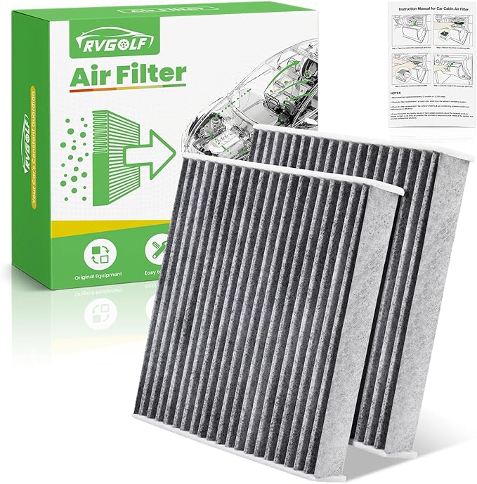 2-Pcs Cabin Air Filters Air Condition for Honda Accord 03-22, Civic 06-15, CR-V 07-16, Odyssey 05-17, Pilot 09-23 Air Filter Car Replacement for Cabin Filter CF10134 Automotive Accessories