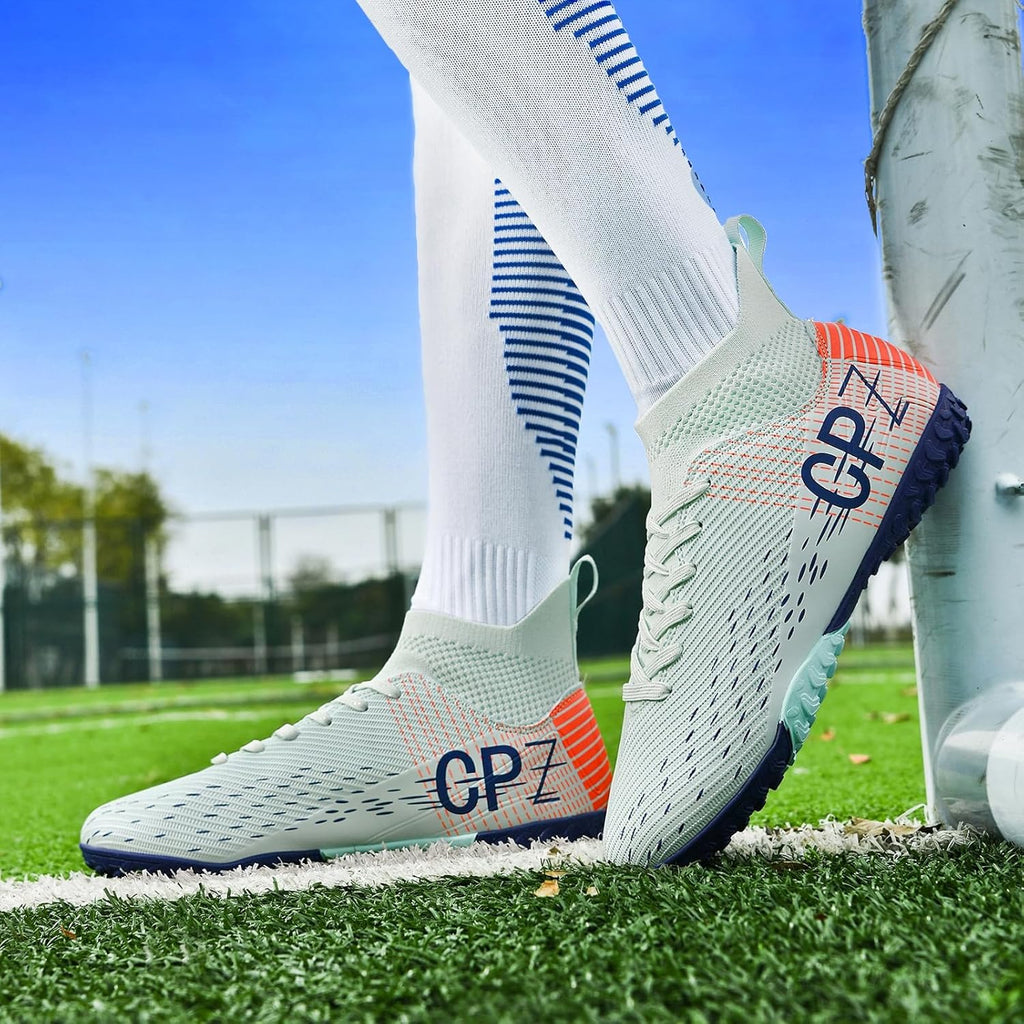 Soccer Cleats for Mens Womens Indoor Soccer Shoes Unisex Baseball Turf Shoes Youth Rugby Shoes Adult AG FG TF Football Boots Wide Training Sneaker