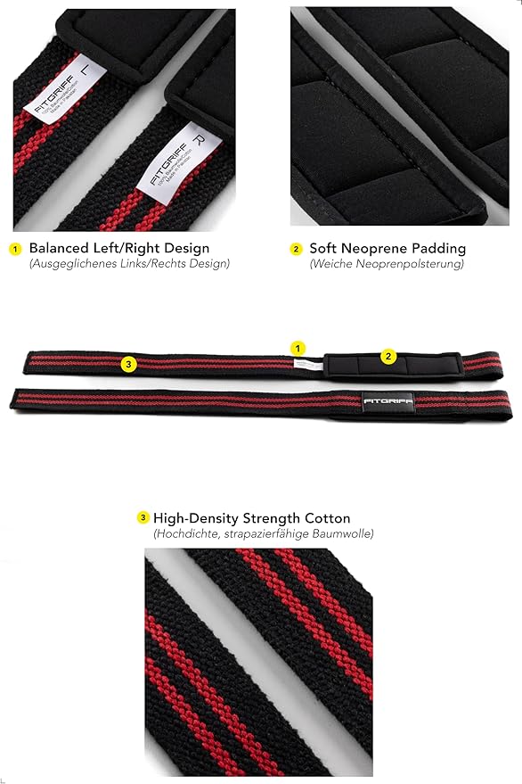 Fitgriff® Lifting Straps & Wrist Wraps (Bundle) Superior Support for Weightlifting & Gym Workouts - for Men and Women-FlexoryFit