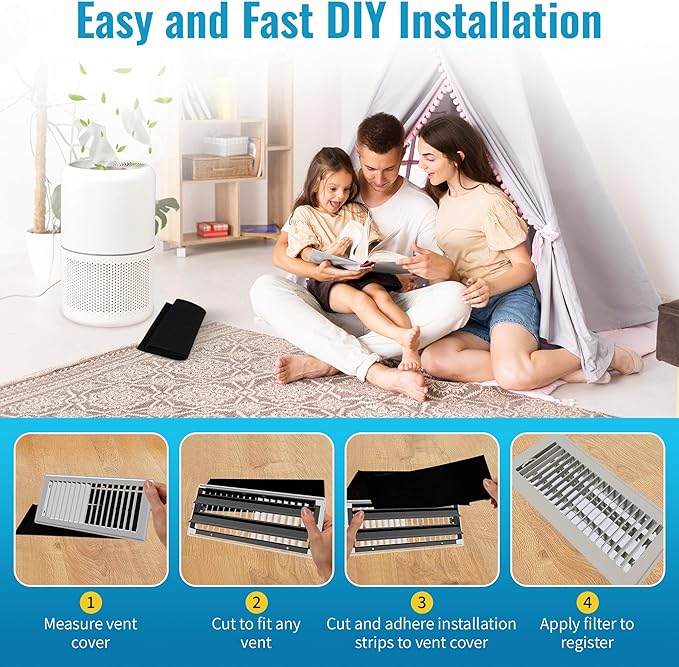 CFS 3-PACK Cut-to-Fit Carbon Pad 16 x 48 inches for Air Filters Charcoal Sheet fits Air Purifiers Range Hoods Furnace Filters removes Odor V O C Parts Accessories Replacement Replenishment and more