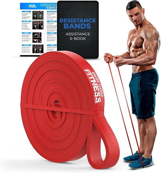 Pull Up Assistance Resistance Bands - Long Loop Power Bands for Men and Women - Strength Power Flexibility Training at Home & Gym - Ebooks & Workout Chart Included by Iron Core Fitness-FlexoryFit