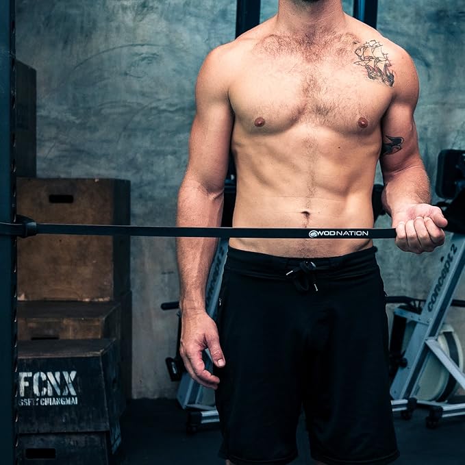 WOD Nation Pull Up Assistance Bands (10-175lbs Band) - Best for Pullup Assist, Chin Ups, Resistance Bands Exercise, Stretch, Mobility Work & Serious Fitness - 41 inch Straps-FlexoryFit