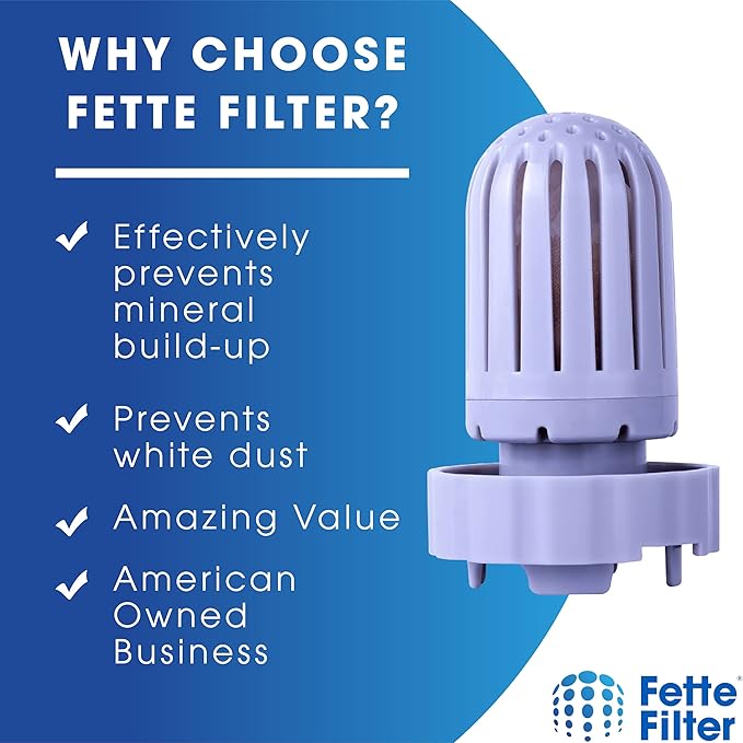 Fette Filter - 4 Pack Premium Humidifier Demineralization Cartridge Filters Compatible with Air Innovations HUMIDIF Humidifier, Demineralization Cartridge Filters Silver