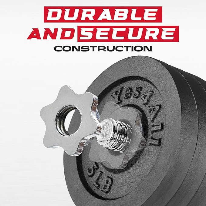 Yes4All Adjustable Dumbbell Set with Weight Plates/Connector - Exercise & Workout Equipment - Size Options 40lbs to 200lbs-FlexoryFit