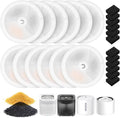 12 PCS Upgraded Filter Unit 3.0 Fit for Pet Cat Water Fountain E versweet Solo 2/Solo SE, E versweet 2S/3/3 Pro, 12 PCS Replacement Filter and 12 PCS Foam Pump Filters