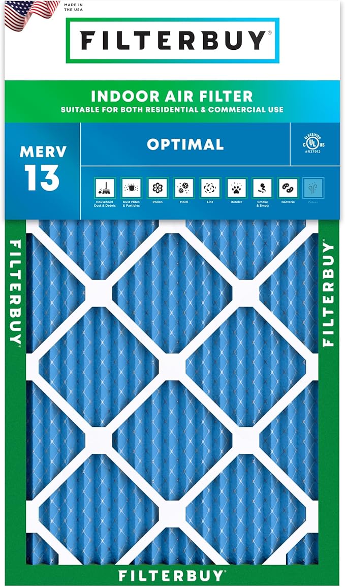 Filterbuy 24x36x1 Air Filter MERV 13 (MPR 1900) Health Defense Replacement (1-Pack), Electrostatic Pleated HVAC AC Furnace Filters, Made in USA (Actual Size: 23.50 x 35.50 x 0.75)