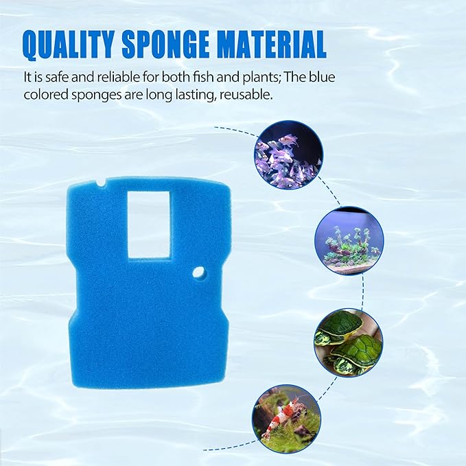Replacement Pond Filter Pad Fountain Sponge Filter for VIVOHOME Pond Filter 530 & 660 GPH Pond Pump Filter - 3 Pcs