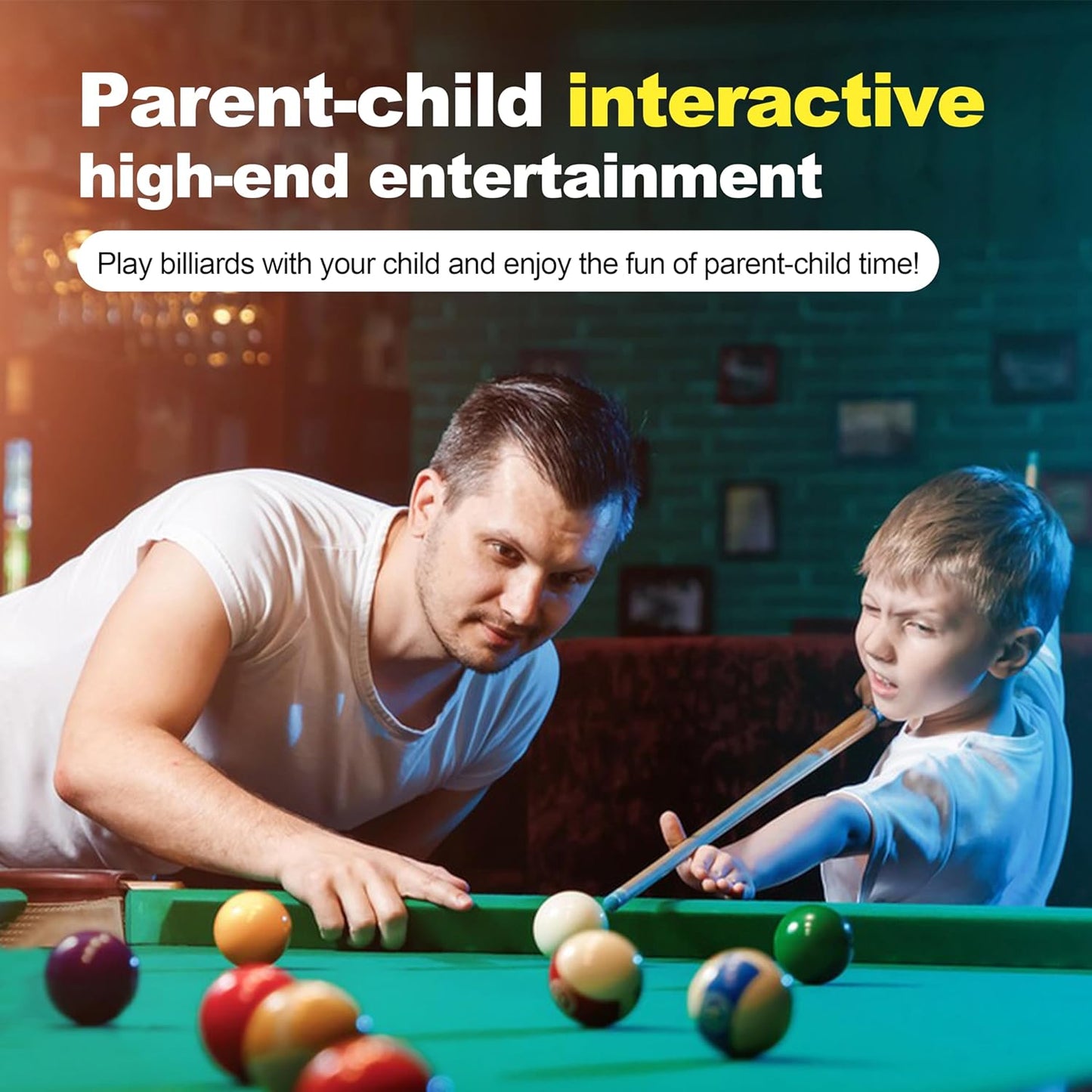 Pool Shark Authentic Billiard Balls Professional/Amateur Set High-End Pure Polyresin 2-1/4-inch Balls Complete 16pcs Set