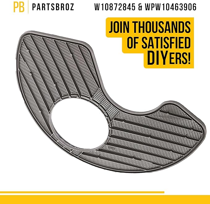 PartsBroz W10872845 Pump Filter & WPW10463906 Screen Filter - Compatible with Whirlpool Kenmore KitchenAid Dishwasher - Replaces AP6030094 PS11759673 W10393351 AP6021820 PS11755148 2312301