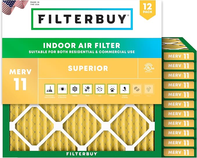 Filterbuy 30x30x1 Air Filter MERV 11 Superior Pet & Allergy Defense, by Filterbuy