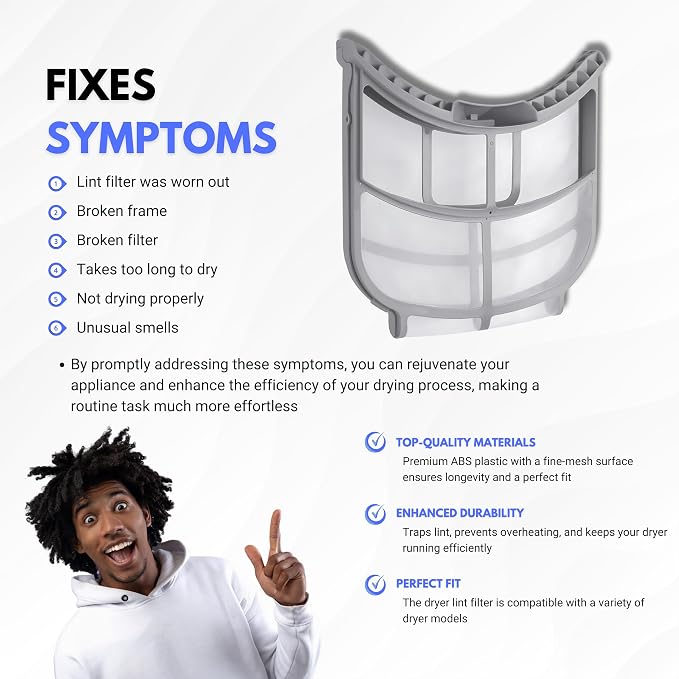 Dryer Lint Filter Screen fits LG DLEX8100W DLEX8500W DLEX8900B/00 DLEX9000V - Image 7