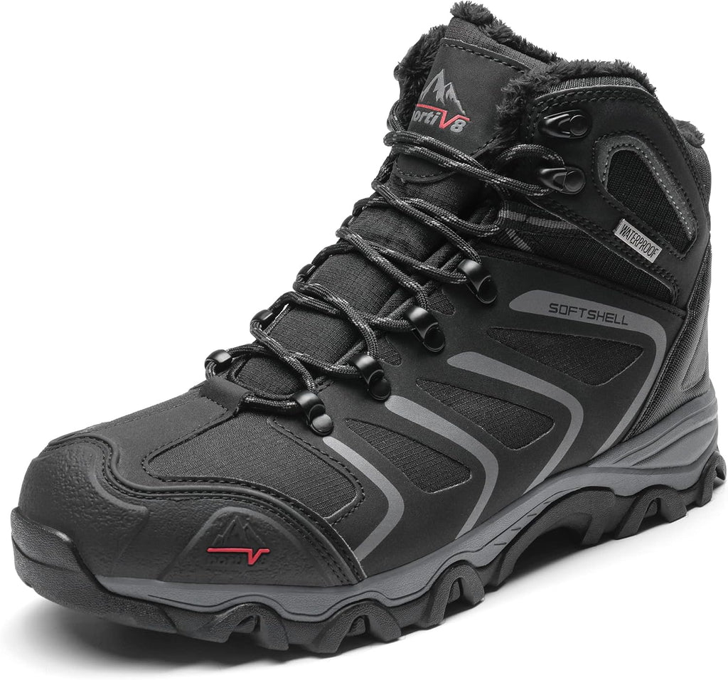 NORTIV 8 Men's Ankle High Waterproof Hiking Boots Outdoor Lightweight Shoes Trekking Trails Armadillo