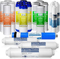 iSpring F28D75 3-Year DeIonization Replacement Filter Set Fit RCC7D 75 GPD 6-Stage De-Ionization Reverse Osmosis Water Filter System for Aquarium, 2.5" x 10", 28-Piece
