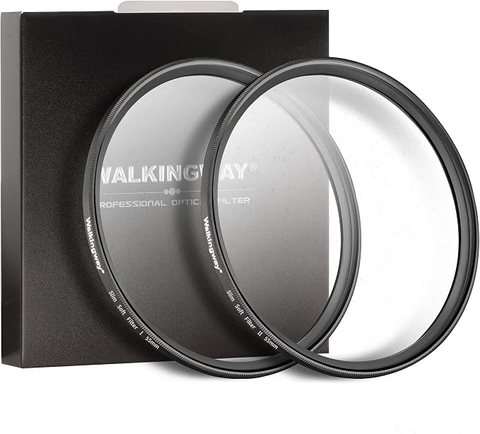 Walking Way 55MM White Mist Diffusion Filter Soft Focus Circular Lens Filter by WalkingWay