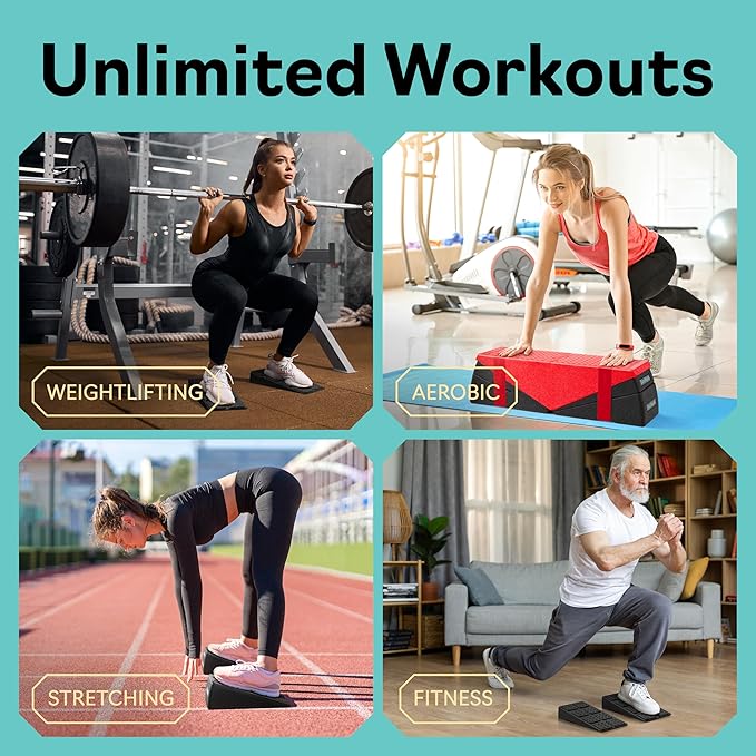 Squat Wedge - Squat Wedge Block 520 LBS Weight Capacity - Slant Board for Calf Stretching - Calf Stretcher Slant Board - yoga blocks-FlexoryFit