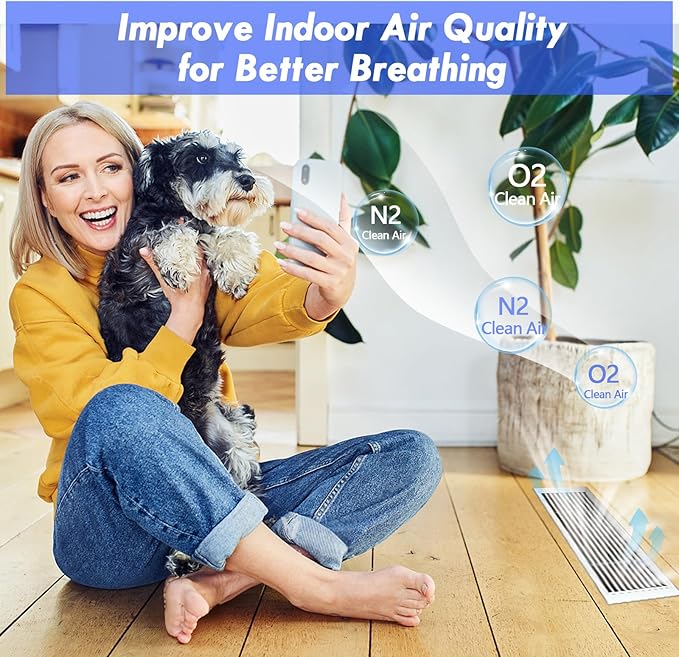 MERV 8 Filter Material, 23 Ft² Cut to Fit Air Filters Electrostatic Media for Stops Dust and Pet Dander With Adhesive Hook Tape for Home Ceiling AC HVAC Furnace Vents